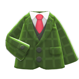 Animal Crossing Items Tweed Jacket Green