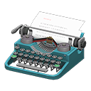 Animal Crossing Items Typewriter Blue