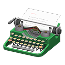 Animal Crossing Items Typewriter Green