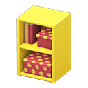 Animal Crossing Items Upright organizer Two-tone dots Stored-item design Yellow