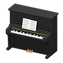 Animal Crossing Items Upright Piano Black