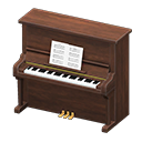 Animal Crossing Items Upright Piano Walnut