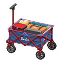 Animal Crossing Items Utility wagon Blue Fabric color Red