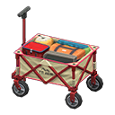 Animal Crossing Items Utility wagon White Fabric color Red