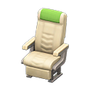 Animal Crossing Items Vehicle cabin seat Green Headrest cover Ivory