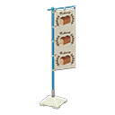 Animal Crossing Items Vertical banner Bakery Flag design Blue