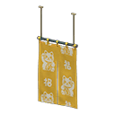 Animal Crossing Items Vertical split curtains Lucky cats (Maneki-neko) Curtain design Black