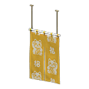 Animal Crossing Items Vertical split curtains Lucky cats (Maneki-neko) Curtain design White