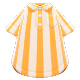 Animal Crossing Items Vertical-stripes Shirt Orange