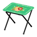 Animal Crossing Items Vintage Tv Tray Black / Green