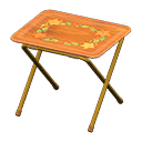 Animal Crossing Items Vintage Tv Tray Gold / Natural wood