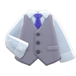 Animal Crossing Items Waistcoat Gray