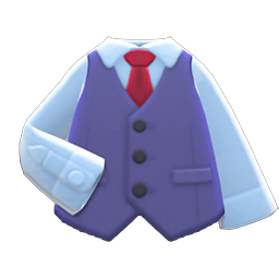 Animal Crossing Items Waistcoat Navy blue