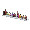 Animal Crossing Items Wall shelf with bottles Silver