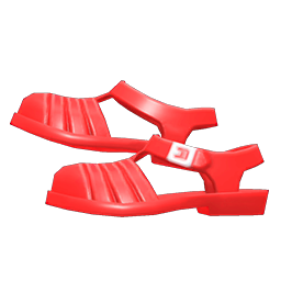 Animal Crossing Items Water Sandals Red