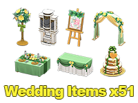 Animal Crossing Items Switch Wedding Items x51