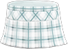 Animal Crossing Items Switch White checkered school skirt