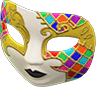 Animal Crossing Items Switch White Venetian carnival mask