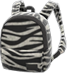 Animal Crossing Items Switch White zebra-print backpack