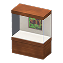 Animal Crossing Items Wide display stand Child's drawing Displayed item Dark wood