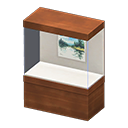 Animal Crossing Items Wide display stand Landscape painting Displayed item Dark wood