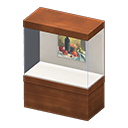 Animal Crossing Items Wide display stand Still-life painting Displayed item Dark wood