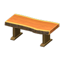 Animal Crossing Items Wood-plank table Bark edged