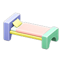 Animal Crossing Items Wooden-block Bed Pastel