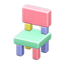 Animal Crossing Items Wooden-block Chair Pastel