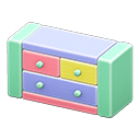 Animal Crossing Items Wooden-block Chest Pastel