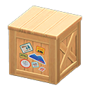 Animal Crossing Items Wooden box Colorful stickers Label Natural