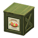 Animal Crossing Items Wooden box Fruits Label Green