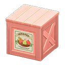 Animal Crossing Items Wooden box Fruits Label Pink