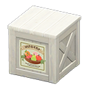 Animal Crossing Items Wooden box Fruits Label White