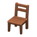 Animal Crossing Items Wooden Chair Dark wood