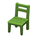 Animal Crossing Items Wooden Chair Green