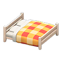 Animal Crossing Items Wooden Double Bed White wood / Orange