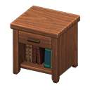 Animal Crossing Items Wooden End Table Dark wood