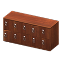 Animal Crossing Items Wooden locker Dark brown