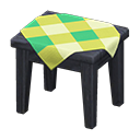 Animal Crossing Items Wooden Mini Table Black / Green