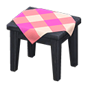 Animal Crossing Items Wooden Mini Table Black / Pink