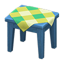 Animal Crossing Items Wooden Mini Table Blue / Green