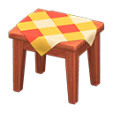 Animal Crossing Items Wooden Mini Table Cherry wood / Orange