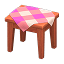 Animal Crossing Items Wooden Mini Table Cherry wood / Pink