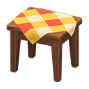 Animal Crossing Items Wooden Mini Table Dark wood / Orange