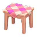 Animal Crossing Items Wooden Mini Table Pink wood / Pink