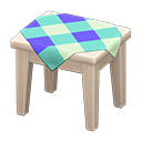 Animal Crossing Items Wooden Mini Table White wood / Blue