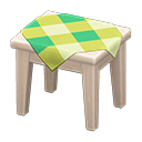 Animal Crossing Items Wooden Mini Table White wood / Green