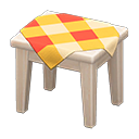 Animal Crossing Items Wooden Mini Table White wood / Orange