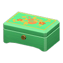 Animal Crossing Items Wooden music box Musical instrument Lid design Green